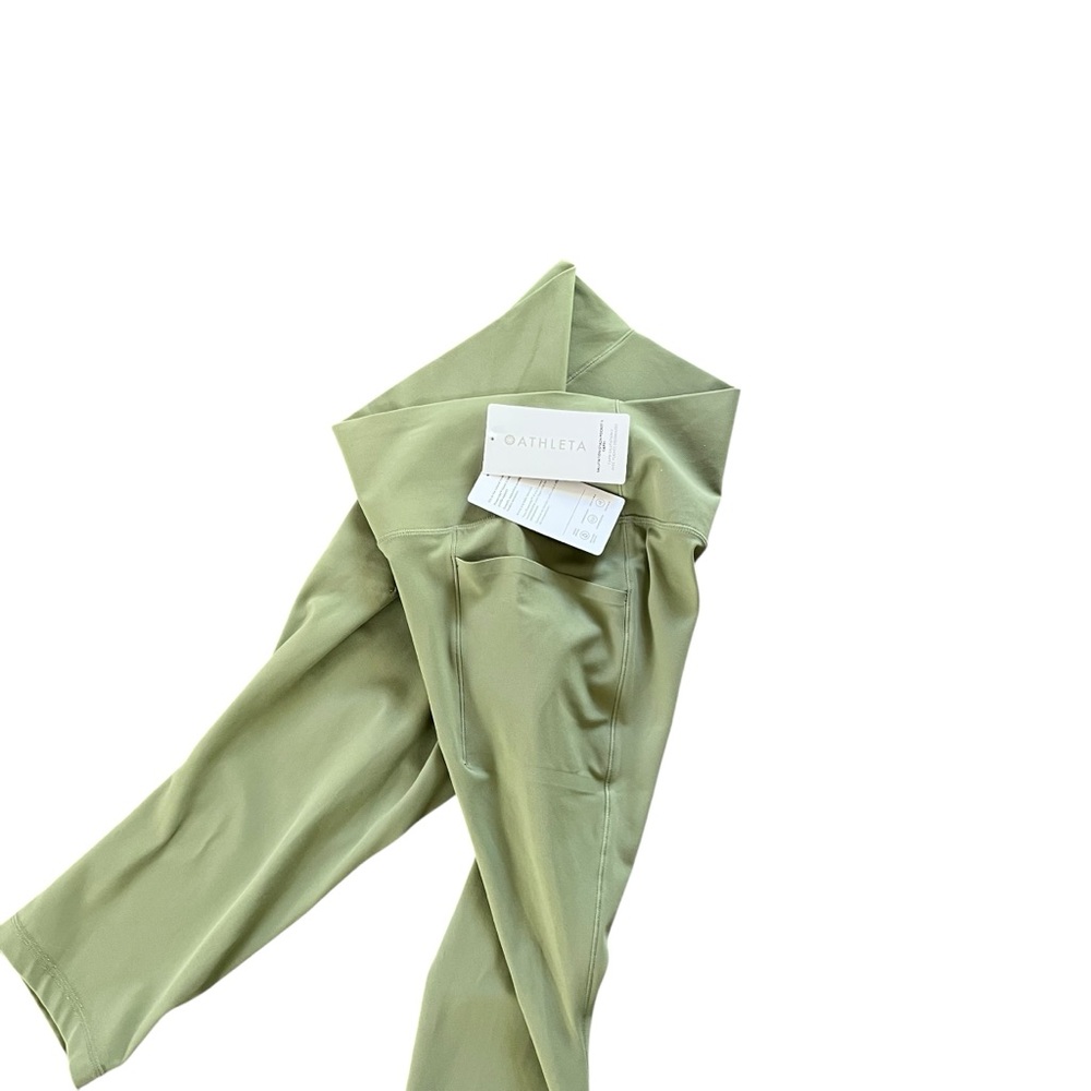 Athleta Salutation Stash Pocket II Capri Leggings XL NWT Green - Picture 6 of 10